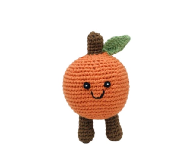 orange baby rattle